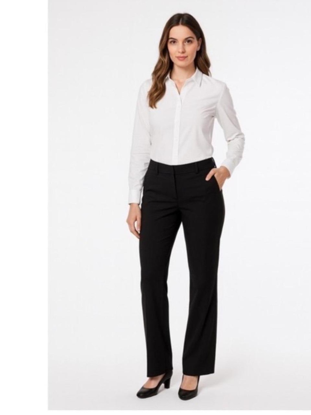 Loft Julie Black Women's Work Pants - Straight Leg